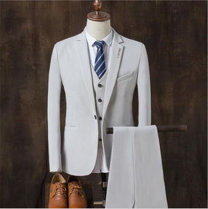 Patterned White Suit