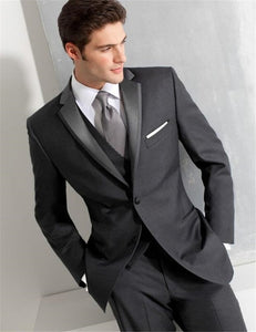Dark Gray Groom Tuxedos