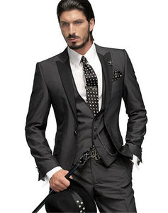 Dark Gray Groom Tuxedos