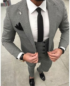 Dark Gray Groom Tuxedos