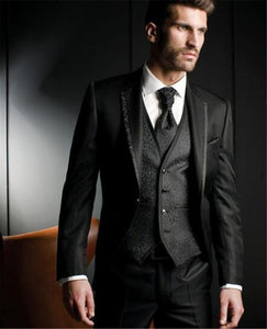 Dark Gray Groom Tuxedos