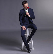 Load image into Gallery viewer, Men&#39;s Royal Blue Floral Suit